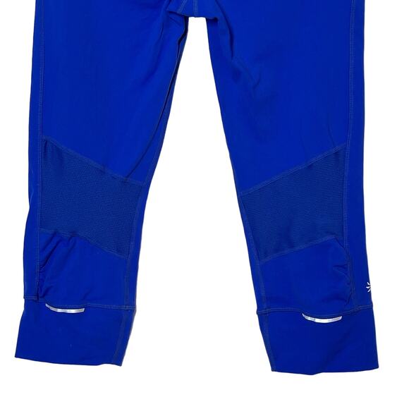 Athleta Relay Capri Leggings Womens Size Small Blue Mid Rise Athleisure Athletic - Picture 6 of 9